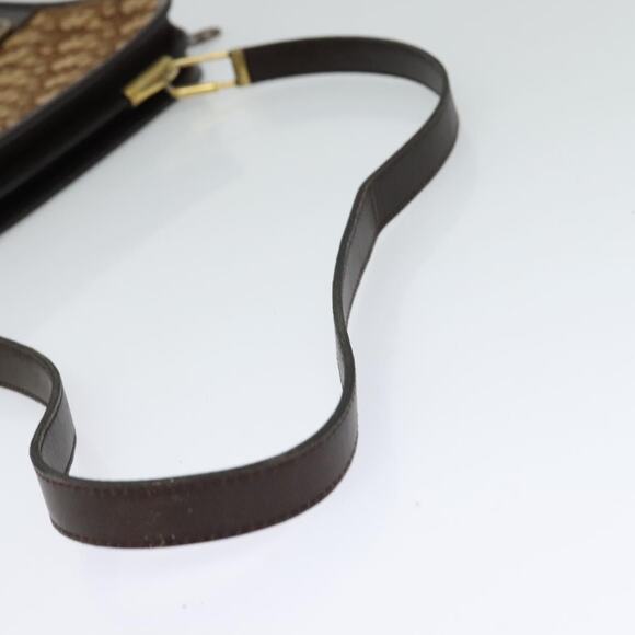 DIOR Trotter Canvas Shoulder Bag Brown Gold - Picture 7 of 12